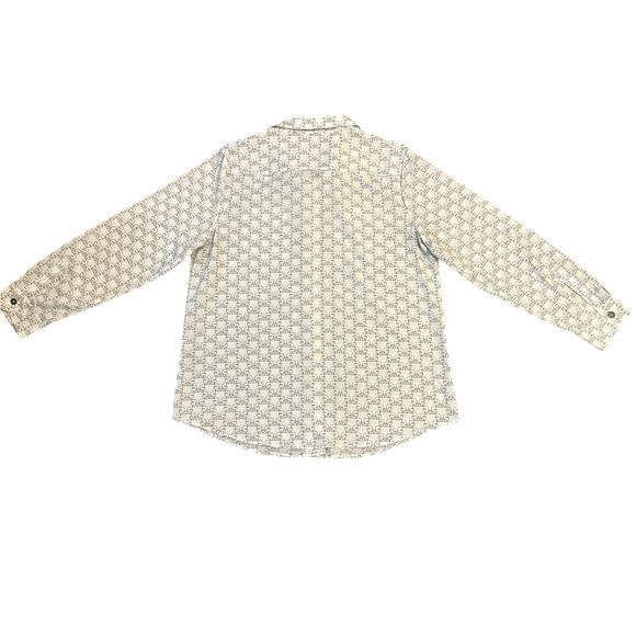 Karl Lagerfeld Paris Printed Button Front Blouse XL - Picture 5 of 9